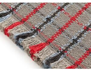 Tappeto Garden Layers Outdoor Tartan Blu Rosso Geometrico 180x240 cm