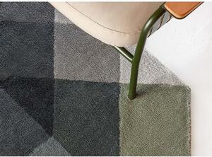 Tappeto Diamond Hand Tufted Verde Grigio Geometrico 200x260 cm
