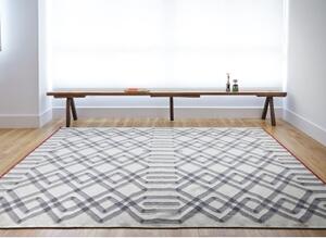 Tappeto Duna Grigio Bianco Geometrico 150x200 cm