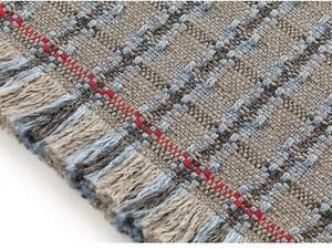 Tappeto Garden Layers Outdoor Checks Blu Terra Geometrico 180x240 cm