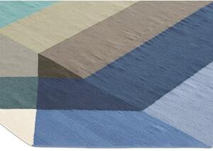 Tappeto Diamond Outdoor Blu Verde Geometrico da Esterno 170x220 cm