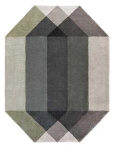 Tappeto Diamond Hand Tufted Verde Grigio Geometrico 200x260 cm