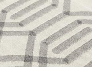 Tappeto Duna Grigio Bianco Geometrico 150x200 cm