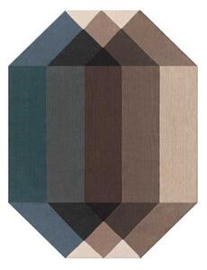 Tappeto Diamond Outdoor Blu Marrone Geometrico da Esterno 170x220 cm