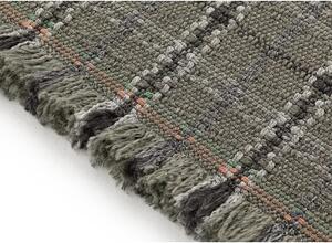 Tappeto Garden Layers Outdoor Tartan Verde Grigio Geometrico 180x240 cm
