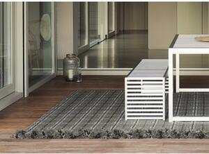 Tappeto Garden Layers Outdoor Tartan Verde Grigio Geometrico 180x240 cm
