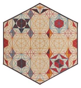 Tappeto Hexa Arancione Multicolore Geometrico 261x300 cm