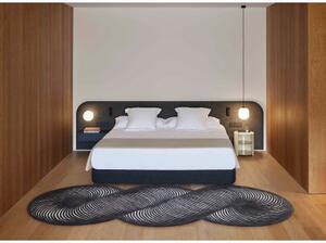 Tappeto Hand Tufted Giro Nero Bianco Geometrico 132x324 cm