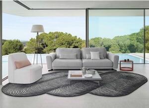 Tappeto Hand Tufted Giro Big Bianco Nero Geometrico 264x363 cm