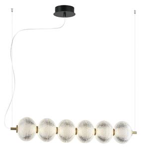 Viokef Lampada a sospensione LED Pellucid, colore bronzo/chiaro, a 6 luci