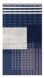 Tappeto Lan Blu Bianco Geometrico 180x200 cm