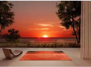 Tappeto Ibiza Sunset Rosso Astratto 170x240 cm