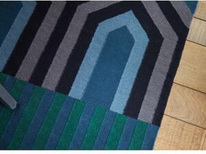 Tappeto Ndebele Verde Geometrico 200x300 cm