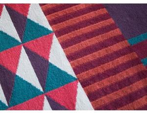 Tappeto Ndebele Rosso Verde Geometrico 200x300 cm