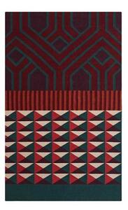 Tappeto Ndebele Rosso Verde Geometrico 200x300 cm