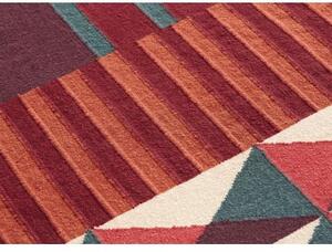 Tappeto Ndebele Rosso Verde Geometrico 200x300 cm
