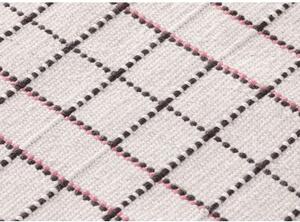 Tappeto Reti Bianco Nero Geometrico 198x300 cm
