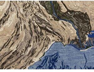 Tappeto Plastic Rivers Indus Blu Verde Astratto 200x300 cm