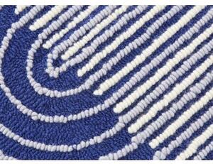 Tappeto Ply Blu Bianco Geometrico 104x300 cm