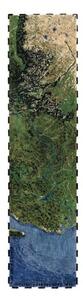 Tappeto Plastic Rivers Yangtze Verde Blu Astratto 100x400 cm