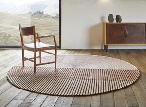 Tappeto Ply Beige Marrone Geometrico Ø 245 cm Rotondo