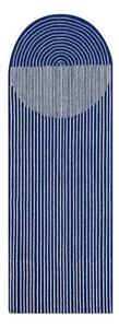 Tappeto Ply Blu Bianco Geometrico 104x300 cm