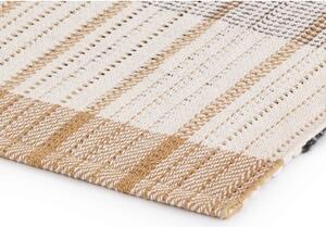 Tappeto Reversible Nero Marrone Geometrico 200x300 cm
