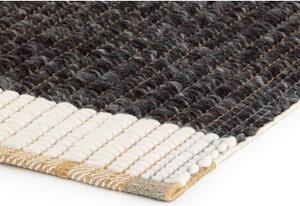 Tappeto Reversible Nero Marrone Geometrico 200x300 cm