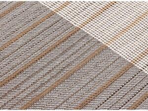 Tappeto Reversible Nero Marrone Geometrico 200x300 cm