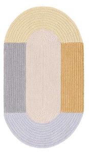 Tappeto The Crochet Collection Mono Beige Giallo Geometrico 180x100 cm