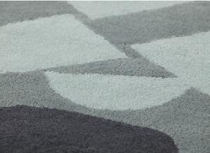 Tappeto Surf Race Grigio Verde Geometrico 270x60 cm