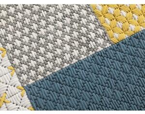 Tappeto Silai Blu Giallo Geometrico 200x312 cm