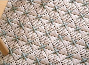 Tappeto Silai Verde Bianco Geometrico 200x312 cm