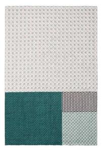 Tappeto Silai Verde Bianco Geometrico 200x312 cm