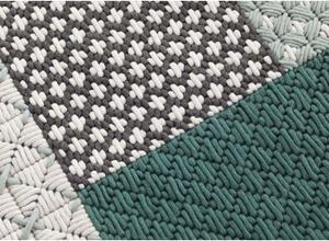 Tappeto Silai Verde Bianco Geometrico 200x312 cm
