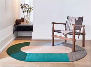 Tappeto The Crochet Collection Mono Rosa Verde Geometrico 180x100 cm