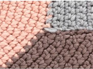Tappeto The Crochet Collection Mono Rosa Verde Geometrico 180x100 cm