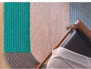 Tappeto The Crochet Collection Mono Rosa Verde Geometrico 180x100 cm