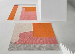 Tappeto Weave Space Hopper Arancione Geometrico 220x220 cm