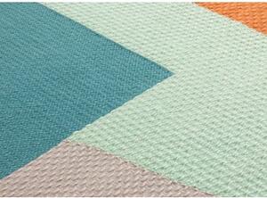 Tappeto Weave Space Hopper Blu Arancione Geometrico 220x220 cm