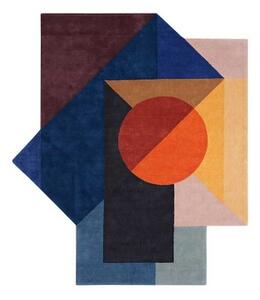 Tappeto Zoe Kubb Blu Arancione Geometrico 260x300 cm