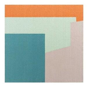 Tappeto Weave Space Hopper Blu Arancione Geometrico 220x220 cm