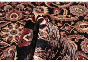 Tappeto Bidjar Con Seta Floreale Blu Scuro Rosso Mattone 305x399 Cm