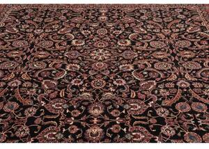 Tappeto Bidjar Con Seta Floreale Blu Scuro Rosso Mattone 305x399 Cm