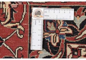 Tappeto Bidjar Con Seta Floreale Blu Scuro Rosso Mattone 305x399 Cm