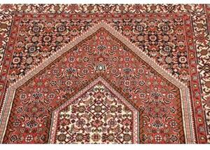Tappeto Bidjar Stilizzato Rosso Mattone Avorio 110x166 Cm