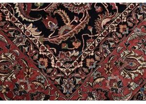 Tappeto Bidjar Con Seta Floreale Blu Scuro Rosso Mattone 305x399 Cm