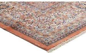 Tappeto Sarough Medaglione Floreale Corallo Avorio 338x486 Cm