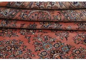 Tappeto Sarough Medaglione Floreale Corallo Avorio 338x486 Cm