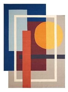 Tappeto Zoe Sool Blu Arancione Geometrico 220x300 cm